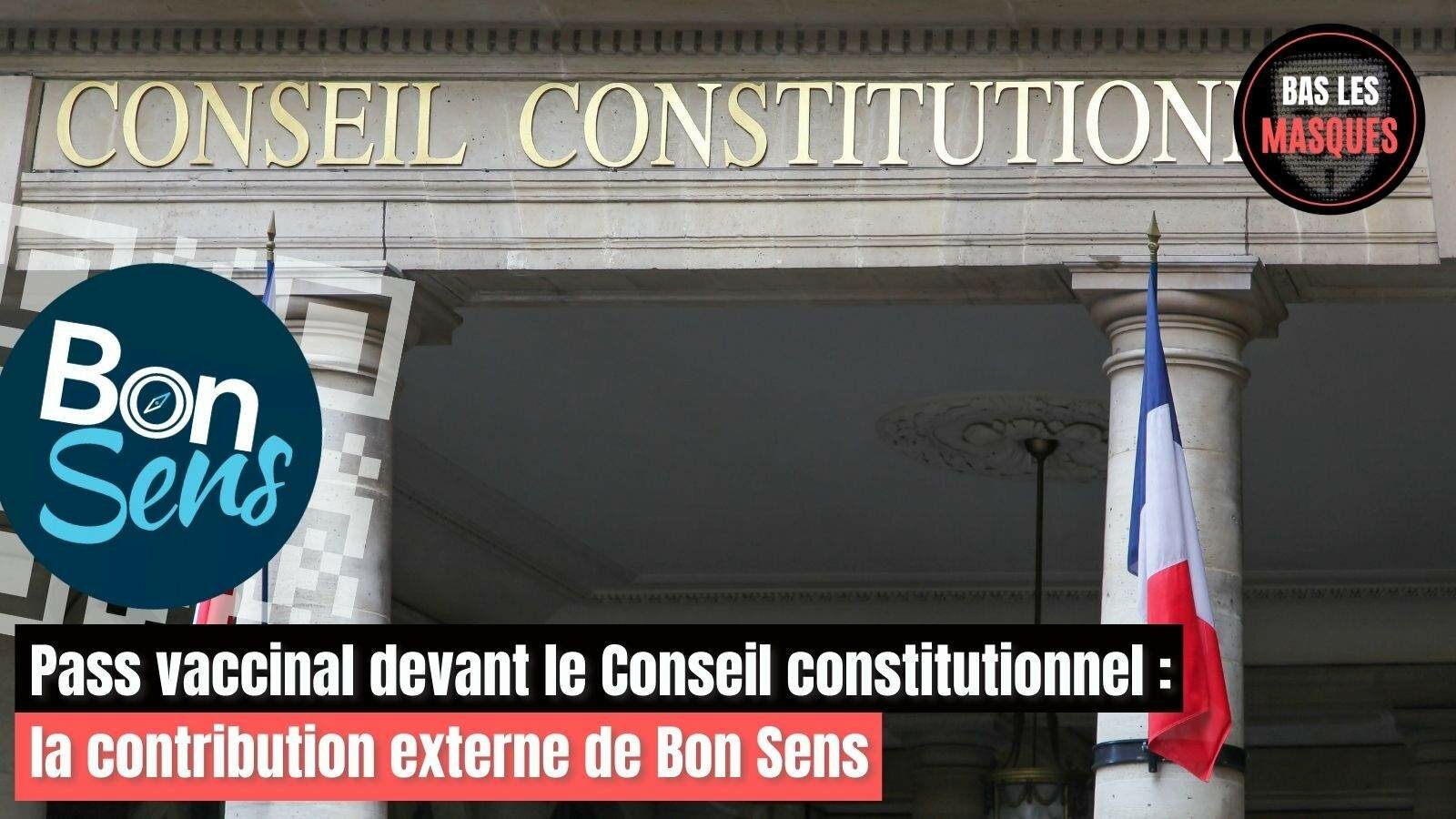 Pass vaccinal devant le Conseil constitutionnel : la contribution de Bon Sens Pass vaccinal devant le Conseil constitutionnel : la contribution de Bon Sens