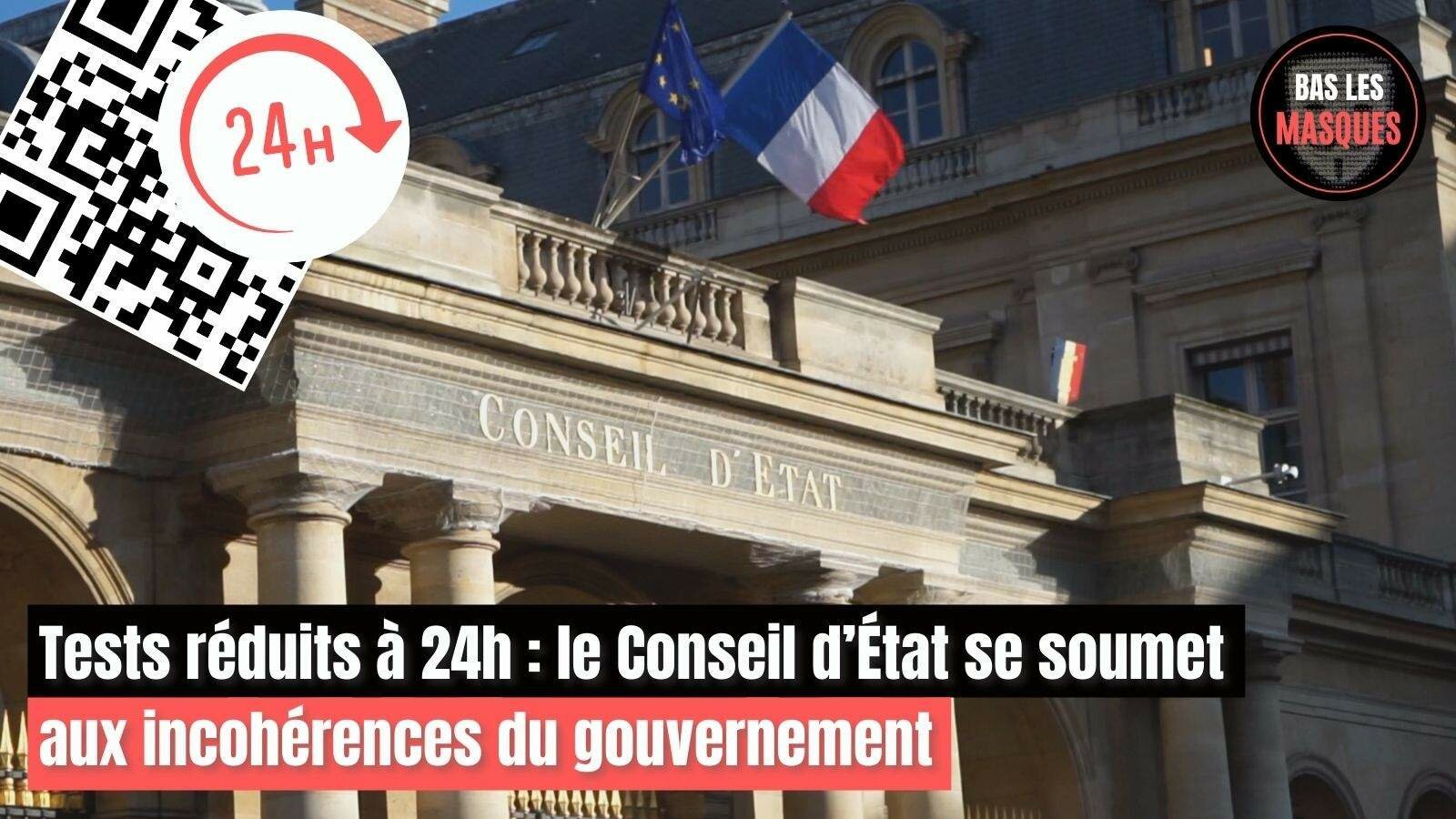 Tests réduits à 24h : le Conseil d’État se soumet aux incohérences du gouvernement