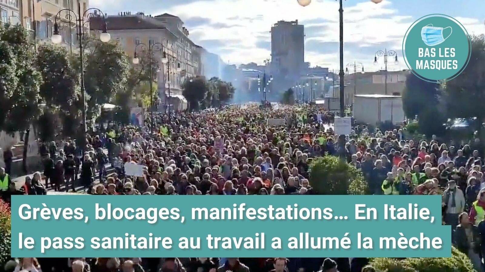 Grèves, blocages, manifestations… En Italie, le pass sanitaire au travail a allumé la mèche