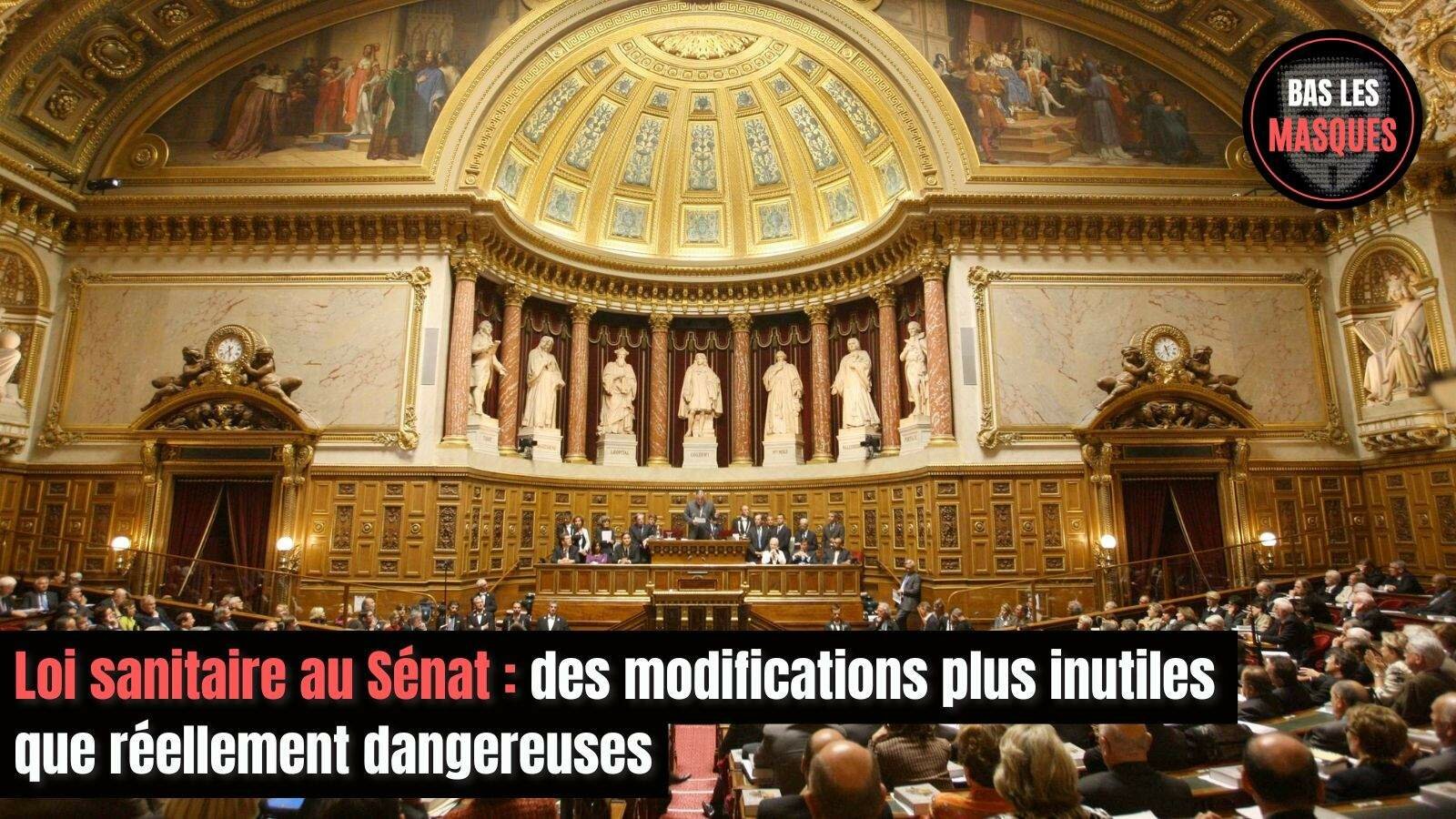 Loi sanitaire au Sénat : des modifications plus inutiles que réellement dangereuses Loi sanitaire au Sénat : des modifications plus inutiles que réellement dangereuses