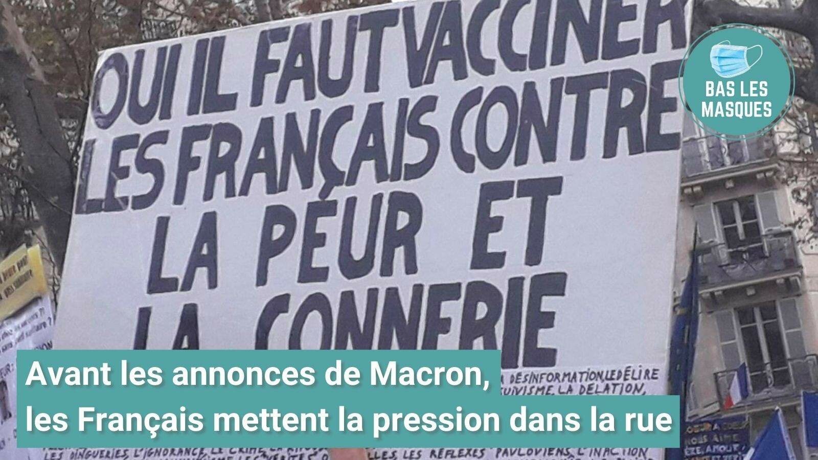 Avant les annonces de Macron, les Français mettent la pression dans la rue Avant les annonces de Macron, les Français mettent la pression dans la rue