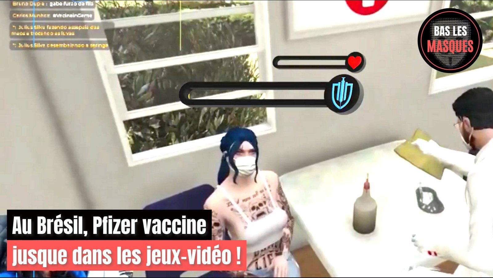 Au Brésil, Pfizer vaccine jusque dans les jeux-vidéo ! 