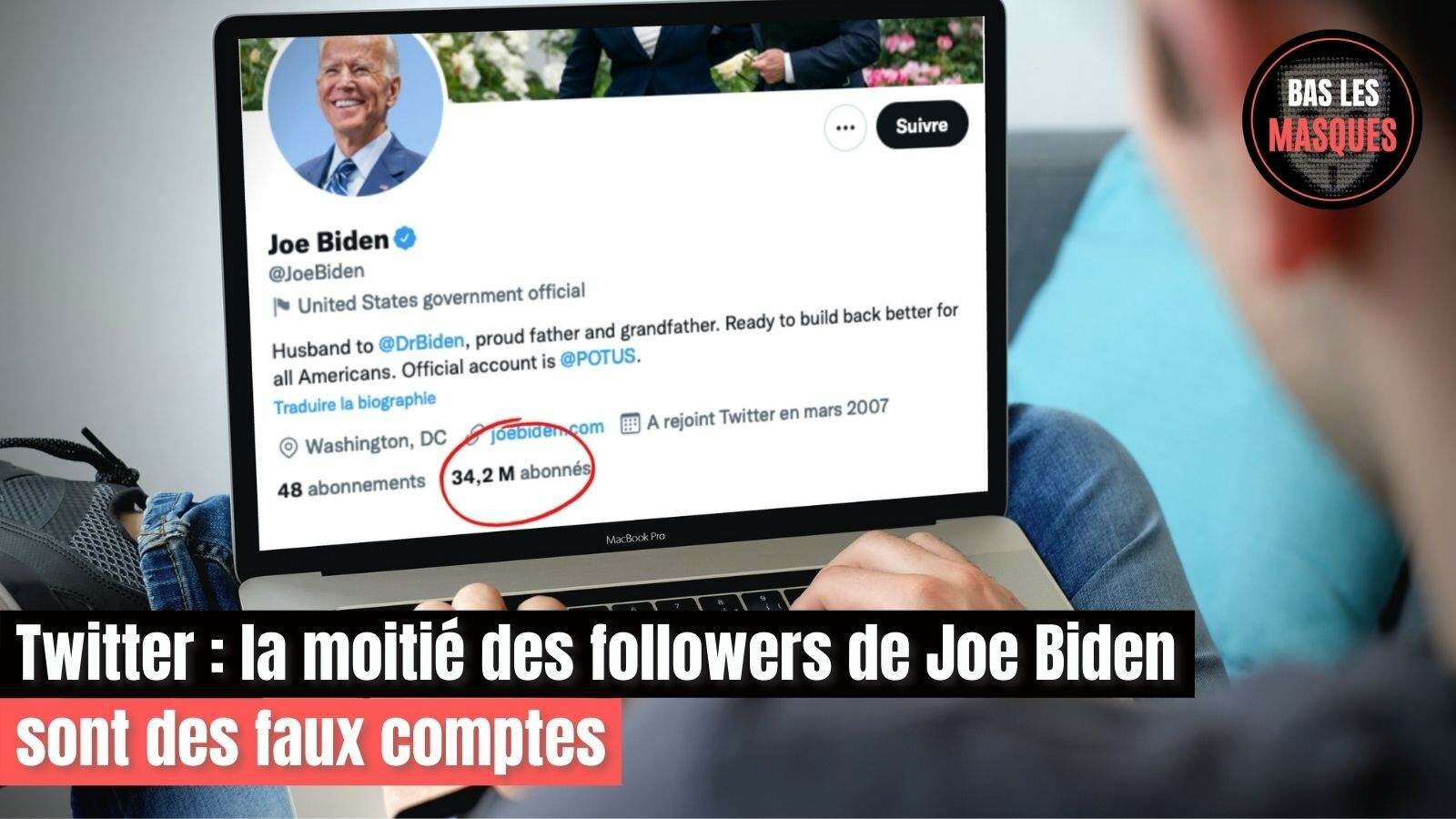 Twitter : la moitié des followers de Joe Biden sont de faux comptes Twitter : la moitié des followers de Joe Biden sont de faux comptes