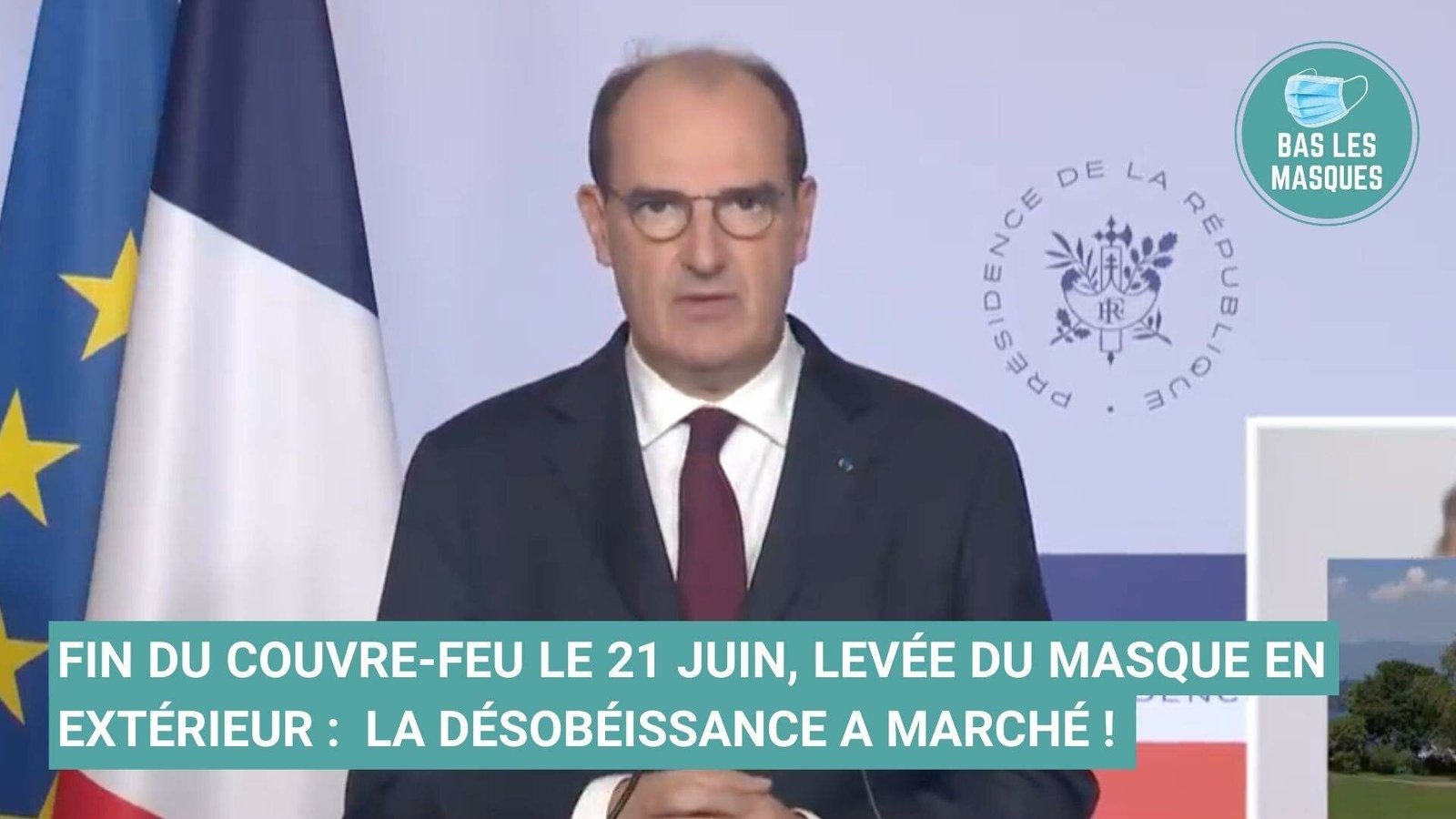 Fin du couvre-feu le 20 juin, levée du masque en extérieur : la désobéissance a marché ! Fin du couvre-feu le 20 juin, levée du masque en extérieur : la désobéissance a marché !