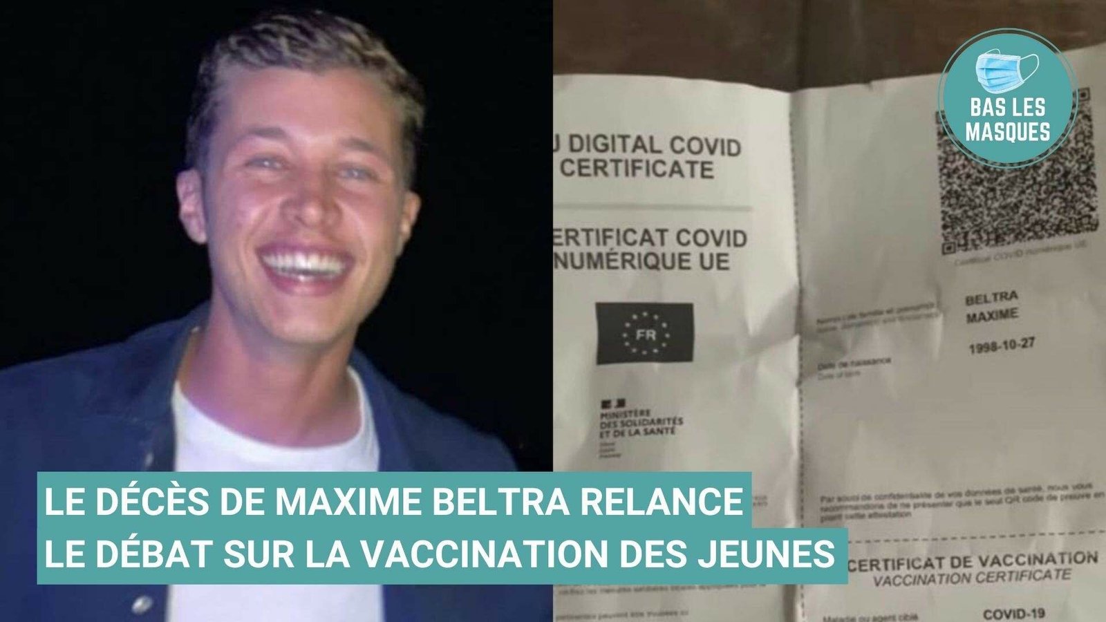Le décès de Maxime Beltra relance le débat sur la vaccination des jeunes Le décès de Maxime Beltra relance le débat sur la vaccination des jeunes