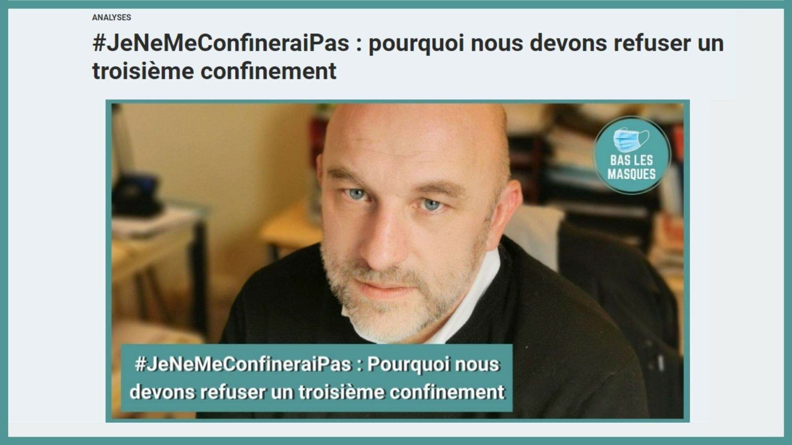 #JeNeMeConfineraiPas : La tribune du Dr Quedeville très suivie par le monde médical ! #JeNeMeConfineraiPas : La tribune du Dr Quedeville très suivie par le monde médical !